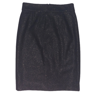 J. Crew Pencil Skirt Black Gold Wool Cashmere NWT Size 4